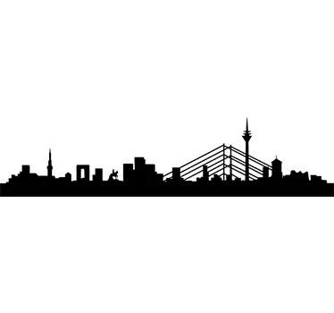 Vinil decorativo cidade Düsseldorf, Alemanha - TenStickers