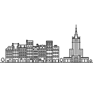 Vinil decorativo cidade Varsóvia, Polónia - TenStickers