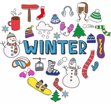 Vinil decorativo coração de inverno - TenStickers