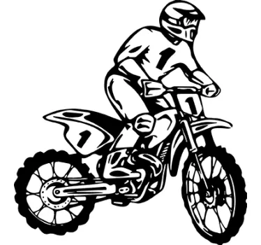 Vinil decorativo corredor motocross - TenStickers