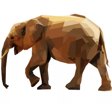 Autocolante decorativo de animais selvagens Elefante Asiático - TenStickers