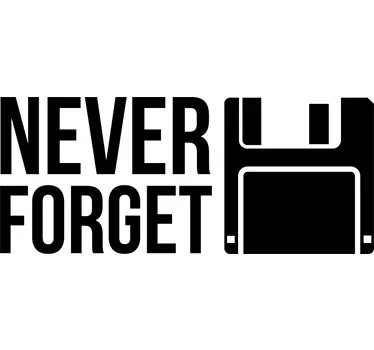 Vinil decorativo disquete never forget - TenStickers