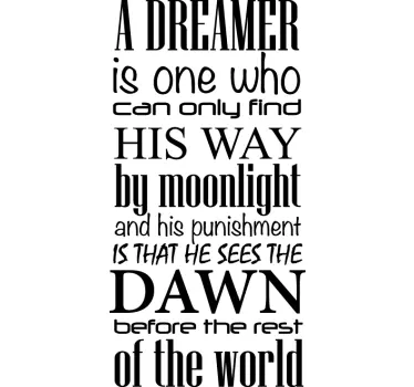 Vinil decorativo dreamer Oscar Wilde - TenStickers