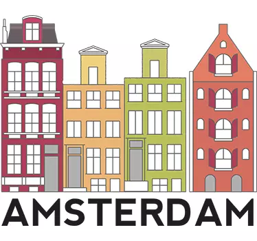Vinil decorativo edifícios Amsterdam - TenStickers