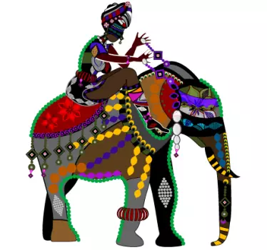 Vinil Decorativo Elefante Árabe - TenStickers