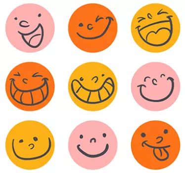 Vinil decorativo emojis sorridentes - TenStickers