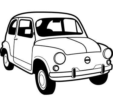 Vinil decorativo Fiat 500 antigo - TenStickers
