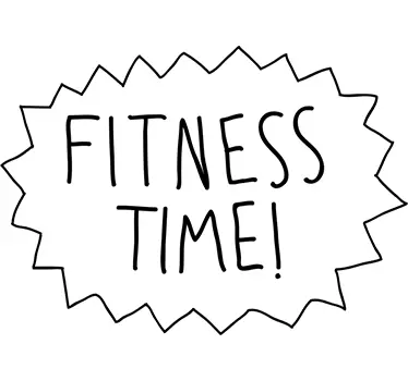 Vinil decorativo fitness time - TenStickers