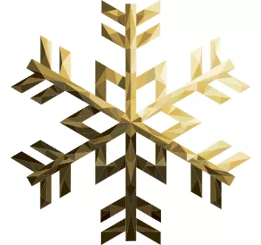 Vinil decorativo floco de neve ouro - TenStickers