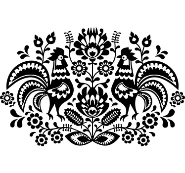 Vinil decorativo floral polaco galo - TenStickers