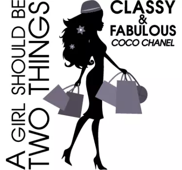 Vinil decorativo frase de Coco Chanel - TenStickers