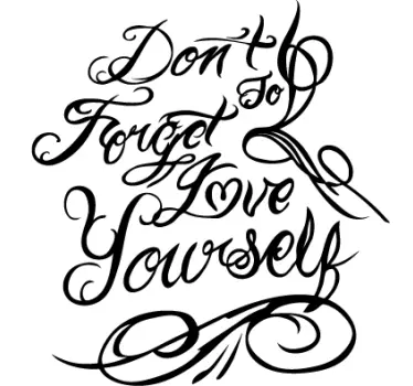 Vinil decorativo frase love yourself - TenStickers