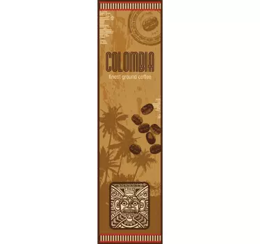 Vinil decorativo frigorífico café colombiano - TenStickers