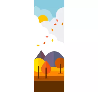 Vinil decorativo frigorífico paisagem outono - TenStickers