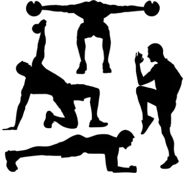 Vinil decorativo ginásio silhueta fitness - TenStickers