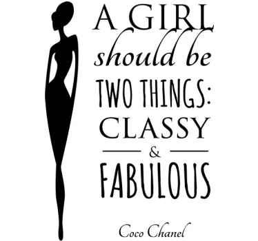 Vinil decorativo girl should be Chanel - TenStickers