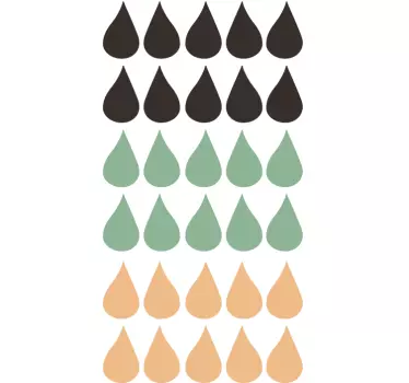 Vinil Decorativo Gotas Cores - TenStickers