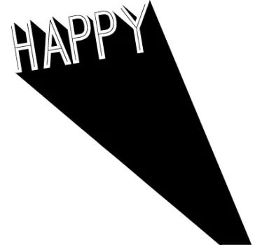 Vinil decorativo happy 3d - TenStickers