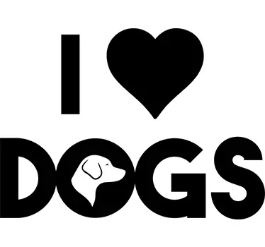 Vinil decorativo I love dogs - TenStickers