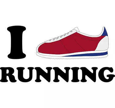 Vinil decorativo I Love running - TenStickers