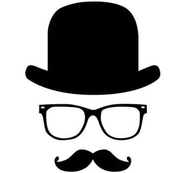 Vinil decorativo icone senhor elegante - TenStickers