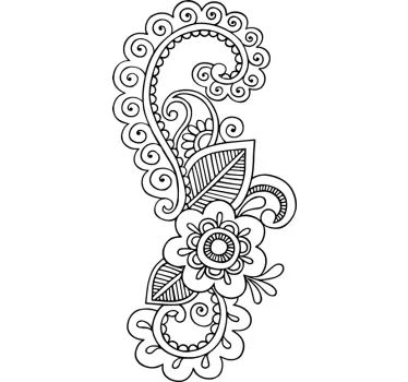 Vinil decorativo ilustração mandala flor em S - TenStickers
