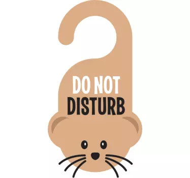 Vinil decorativo infantil do not disturb rato - TenStickers