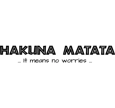 Vinil decorativo infantil Hakuna Matata - TenStickers