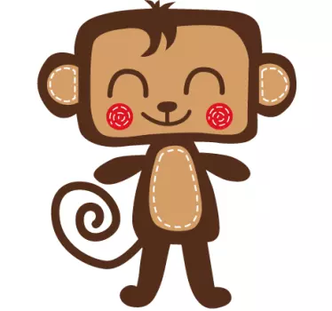Autocolante decorativo infantil macaco sorrindo  - TenStickers