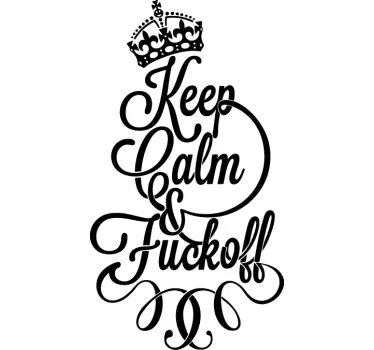 Vinil decorativo keep calm fuck off - TenStickers