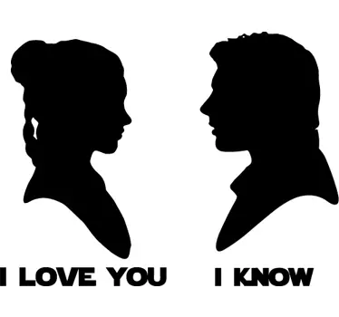 Vinil decorativo Leia e Han Solo - TenStickers