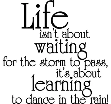 Vinil decorativo life is not about waiting - TenStickers