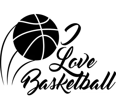 Vinil decorativo Love Basquetebol - TenStickers