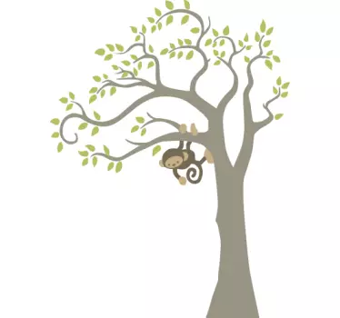 Vinil decorativo macaco em àrvore - TenStickers