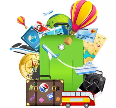 Vinil decorativo mala de viagem - TenStickers