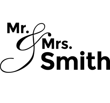 Vinil decorativo Mr & Mrs Personalizável - TenStickers