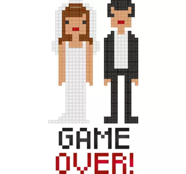 Vinil decorativo noivos game over - TenStickers