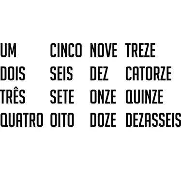 Vinil decorativo números para escadas - TenStickers