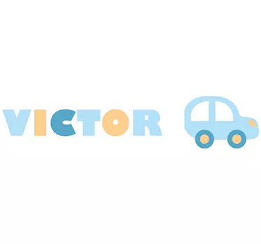 Vinil decorativo para bebés personalizável carro - TenStickers