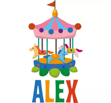 Vinil decorativo personalizável carrosel - TenStickers
