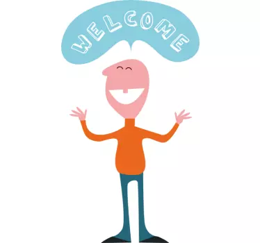 Vinil decorativo pessoa welcome - TenStickers