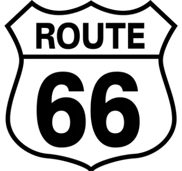 Vinil decorativo placa route 66 - TenStickers