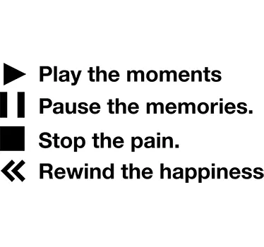 Vinil decorativo play pause stop rewind - TenStickers