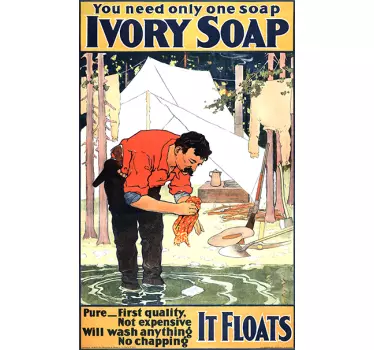 Vinil decorativo poster vintage Ivory Soap - TenStickers