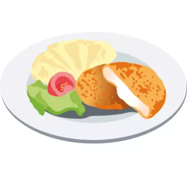 Vinil decorativo prato comida diversa - TenStickers