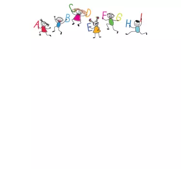 Vinil decorativo quadro branco com ABC - TenStickers