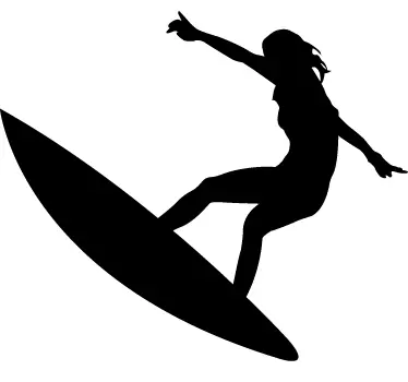 Vinil decorativo rapariga surfista a saltar - TenStickers