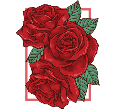 Vinil decorativo rosas vermelhas - TenStickers