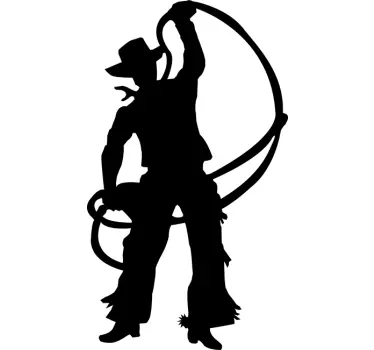 Vinil decorativo silhueta Cowboy - TenStickers