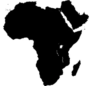 Vinil decorativo silhueta mapa África - TenStickers